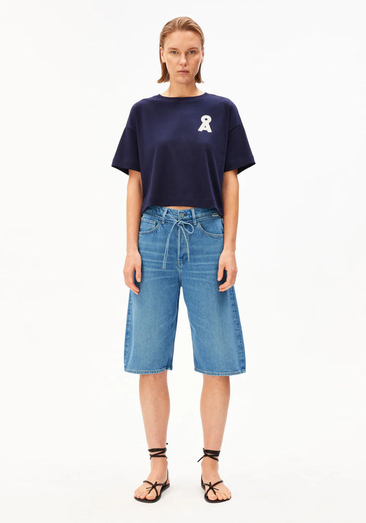 Armedangels - DAANY BAGGY DENIM SHORT laguna - WERTE FREUNDE