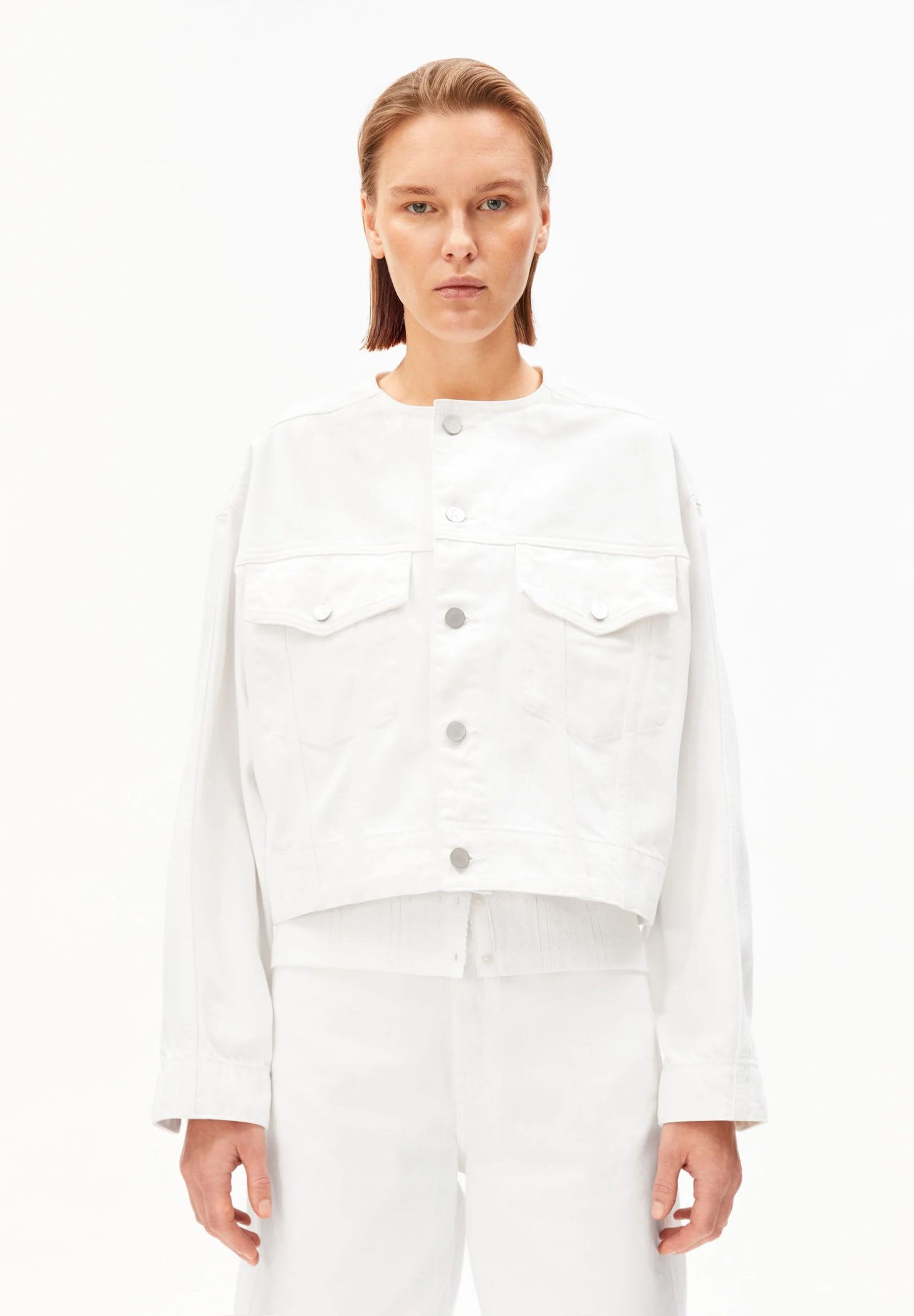 Armedangels - LOOSE DENIM JACKET white - WERTE FREUNDE