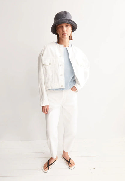 Armedangels - LOOSE DENIM JACKET white - WERTE FREUNDE