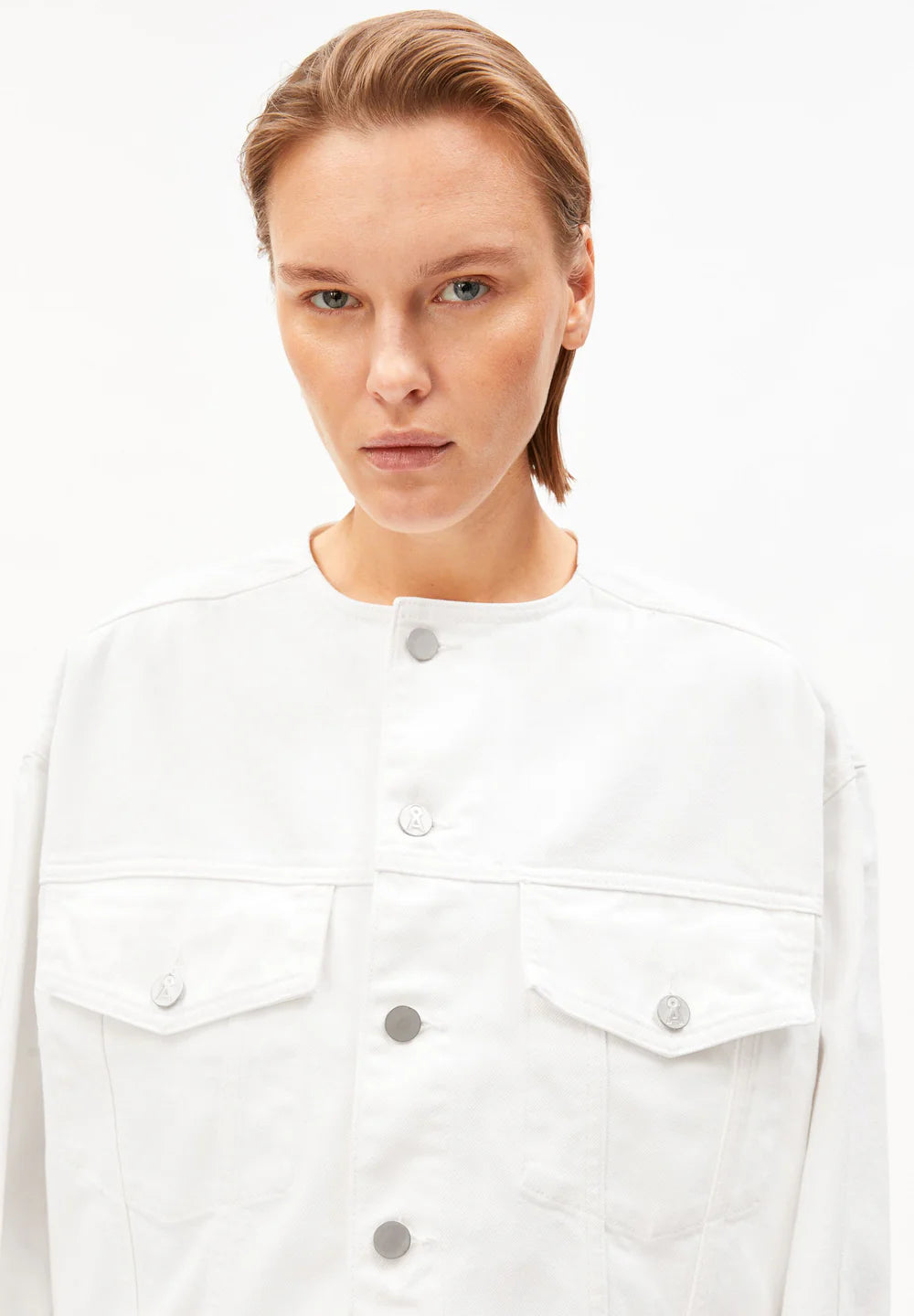 Armedangels - LOOSE DENIM JACKET white - WERTE FREUNDE