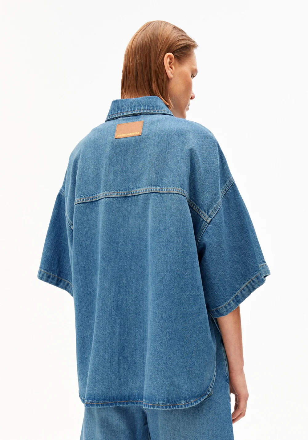 Armedangels - S SLV DENIM OVERSHIRT laguna - WERTE FREUNDE