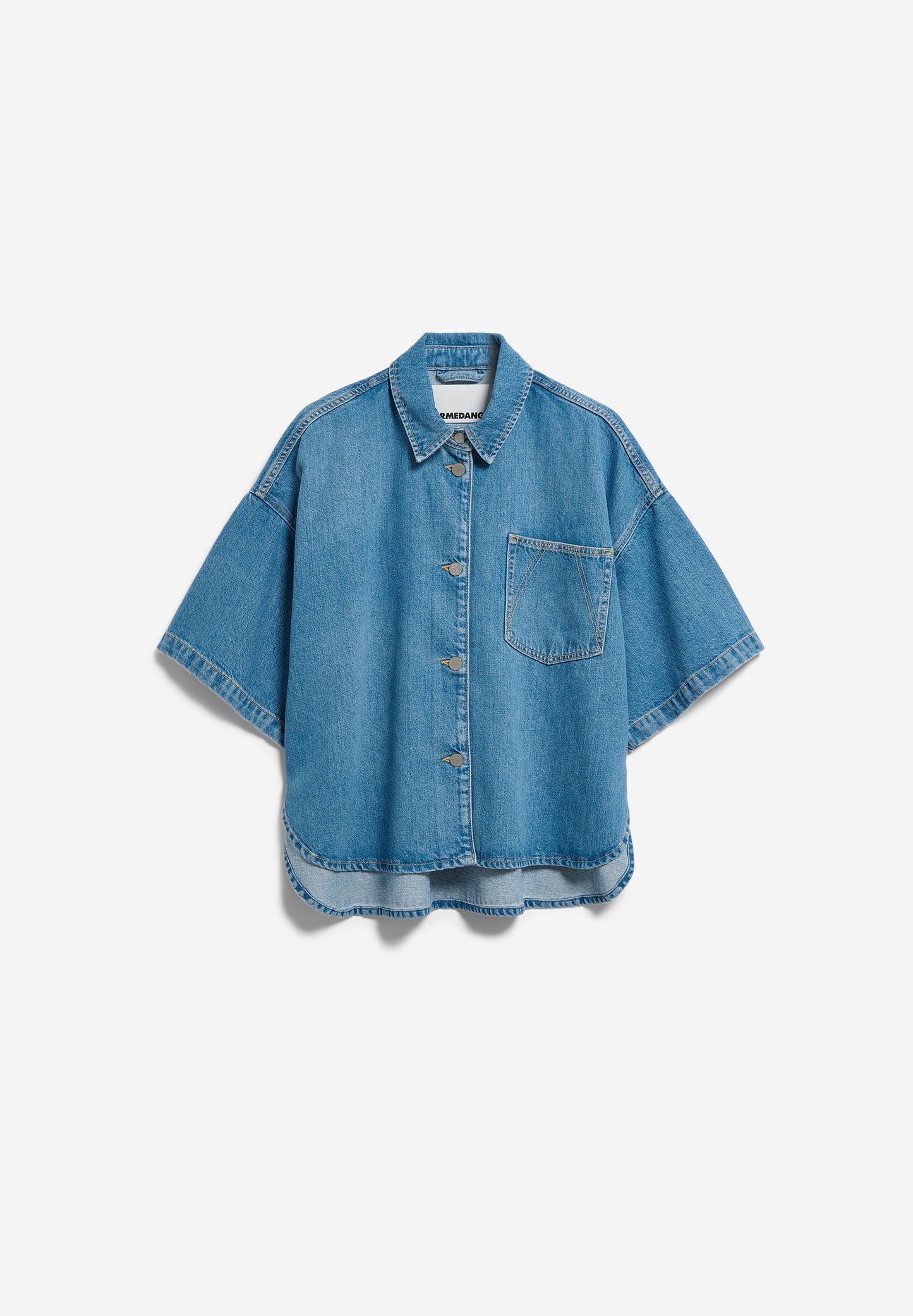 Armedangels - S SLV DENIM OVERSHIRT laguna - WERTE FREUNDE