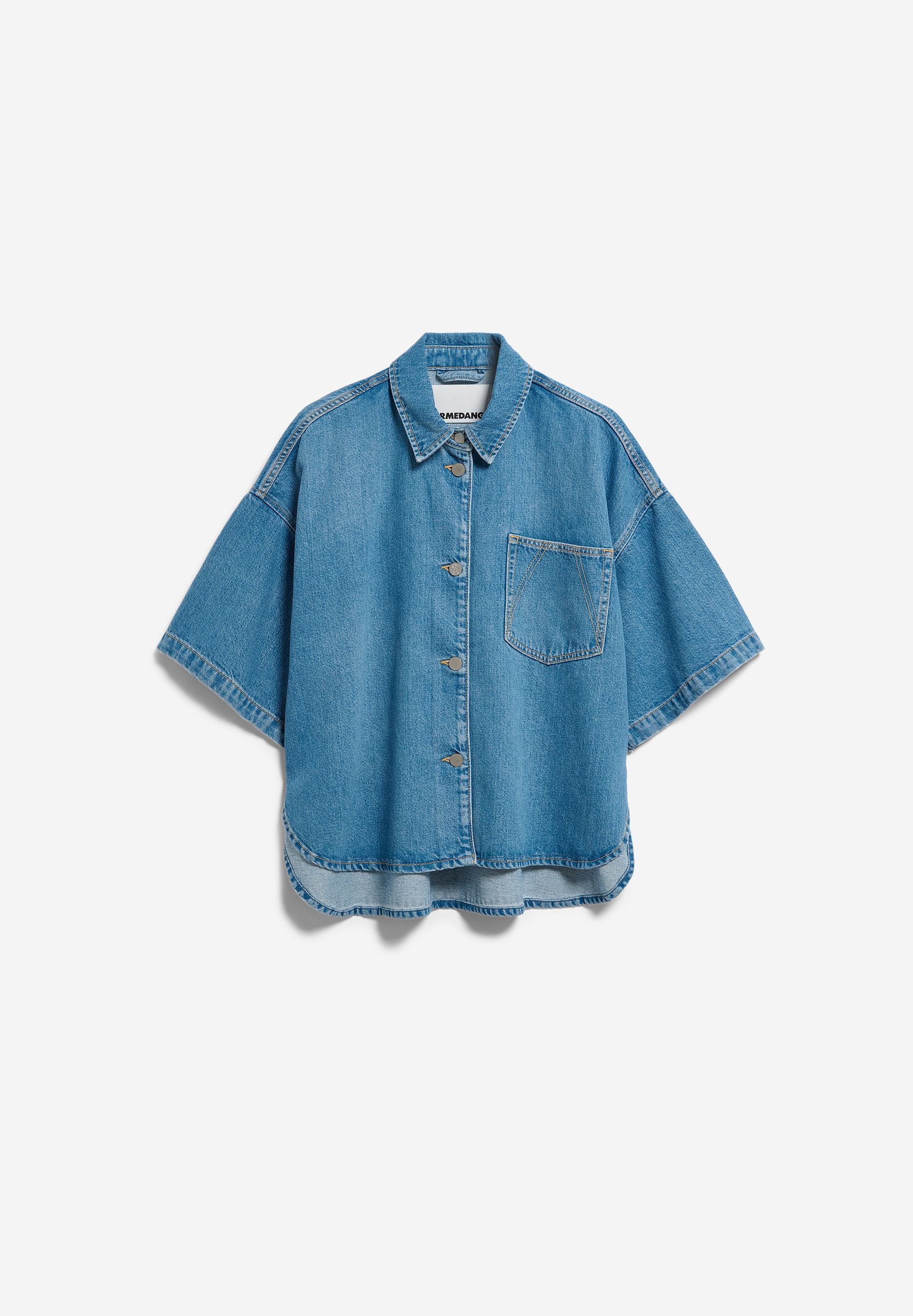 Armedangels - S SLV DENIM OVERSHIRT laguna - WERTE FREUNDE