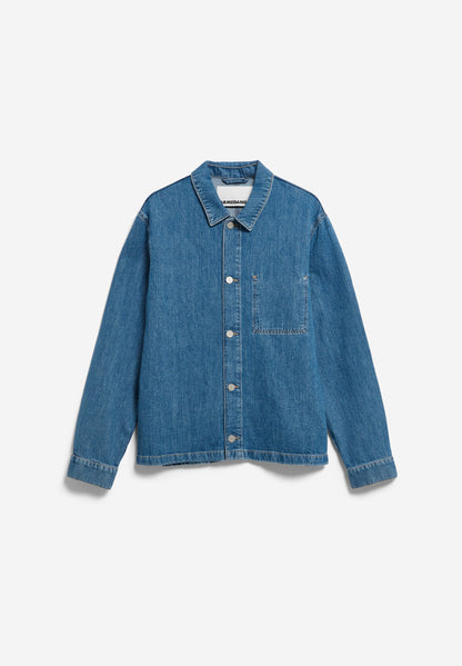 Armedangels - LINEN BLEND DENIM JACKET sea salt - WERTE FREUNDE