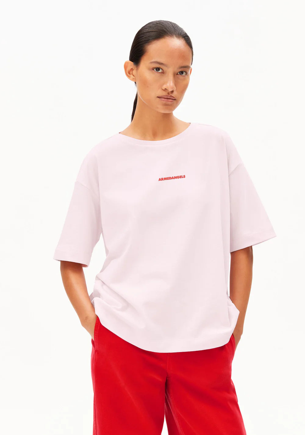 Armedangels - GIANNAA CHAANGE T-SHIRT pink mist - WERTE FREUNDE
