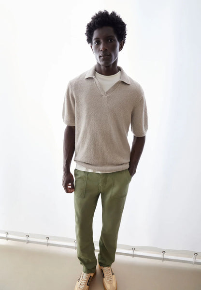 Armedangels - BOUCLE STRICKPOLOSHIRT sandstone - WERTE FREUNDE