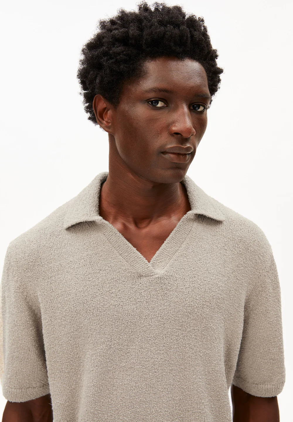 Armedangels - BOUCLE STRICKPOLOSHIRT sandstone - WERTE FREUNDE