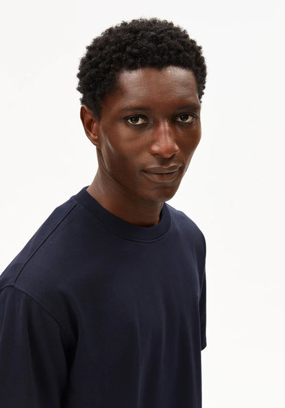 Armedangels - MAARKOS MID WEIGHT T-SHIRT night sky - WERTE FREUNDE