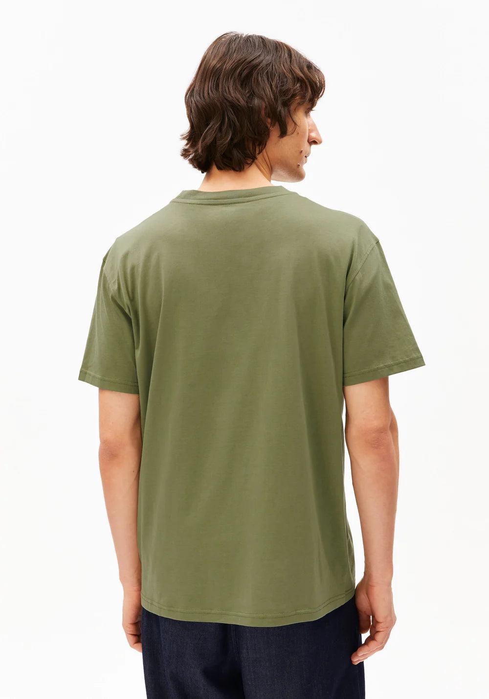Armedangels - MAARKOS MID WEIGHT T-SHIRT fatigue green - WERTE FREUNDE