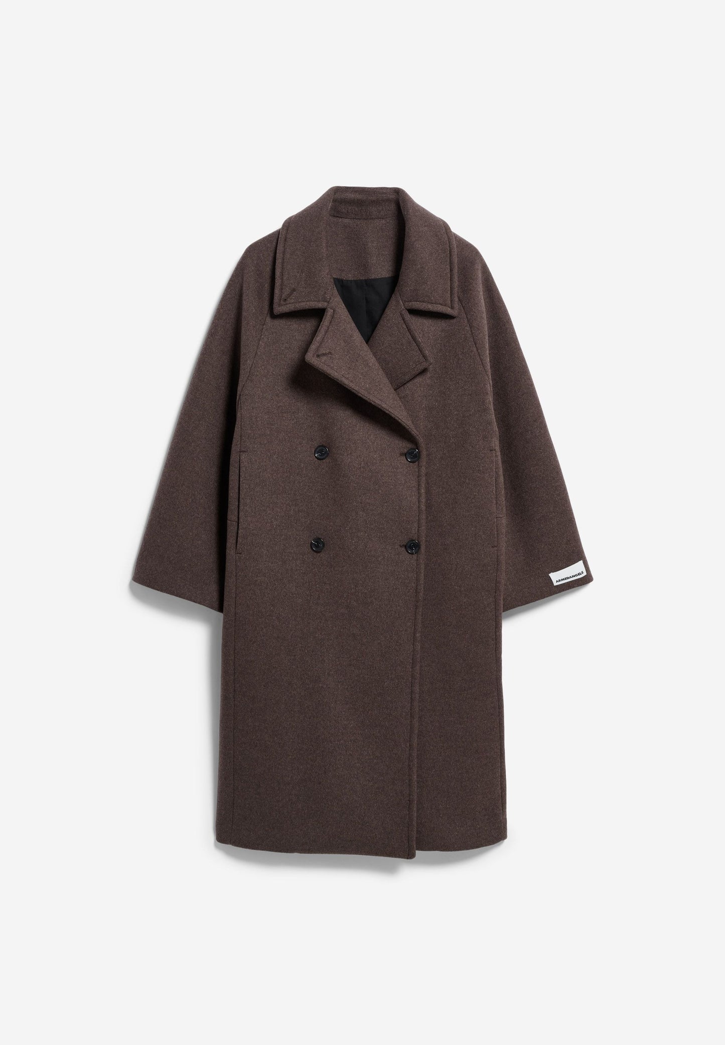 Armedangels - WOOL DOUBLE-BREASTED COAT claystone melange - WERTE FREUNDE