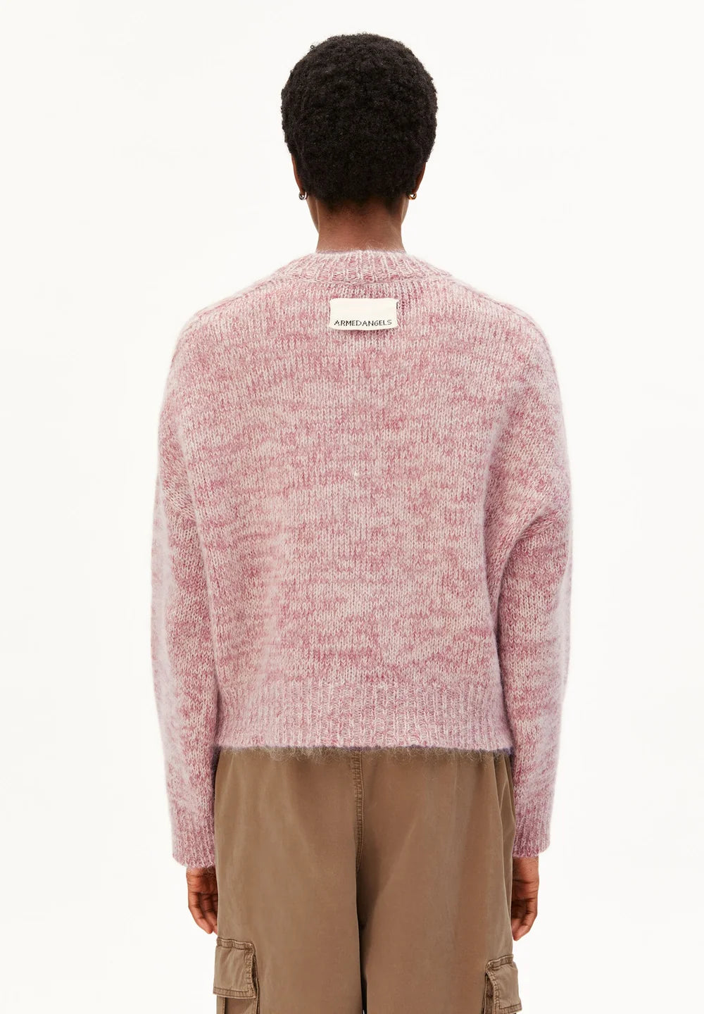 Armedangels - MOULINÉ  BRUSHED KNIT SWEATER Strick Pullover velvet ember-oatmilk