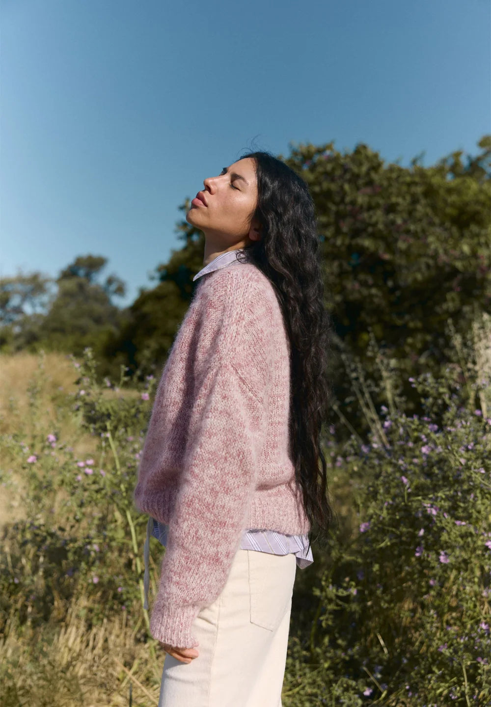 Armedangels - MOULINÉ  BRUSHED KNIT SWEATER Strick Pullover velvet ember-oatmilk