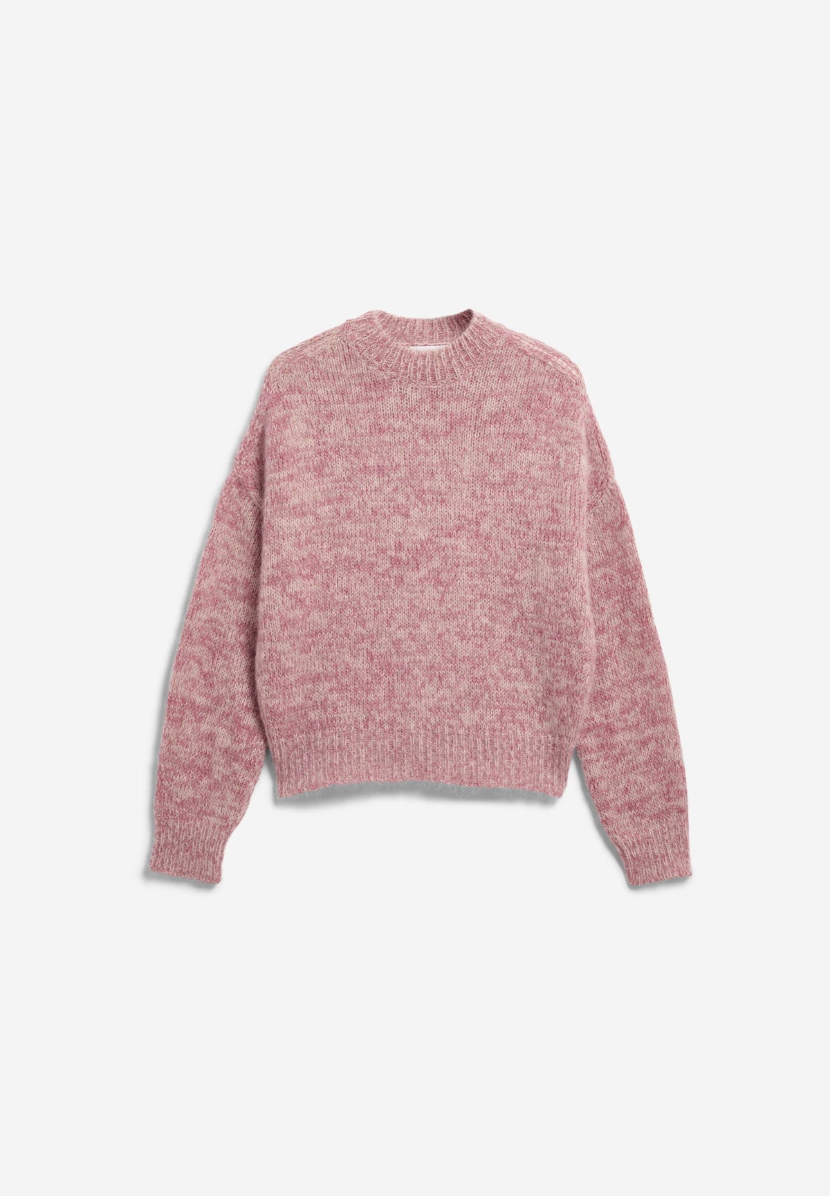 Armedangels - MOULINÉ  BRUSHED KNIT SWEATER Strick Pullover velvet ember-oatmilk - WERTE FREUNDE