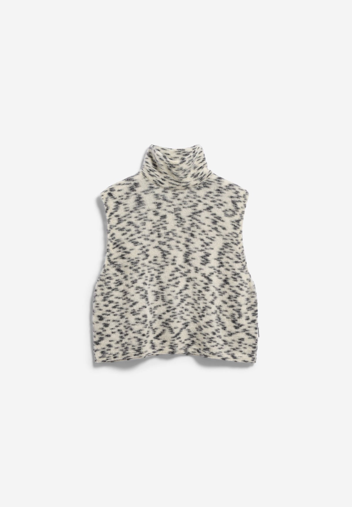 Armedangels - MOHAIR BLEND DOTS KNIT VEST oatmilk-black - WERTE FREUNDE