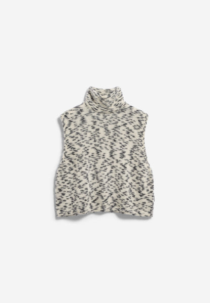 Armedangels - MOHAIR BLEND DOTS KNIT VEST oatmilk-black - WERTE FREUNDE