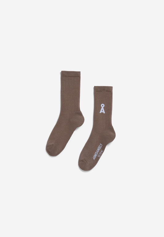 Armedangels - SAAMUS BOLD SOCKS walnut cream - WERTE FREUNDE