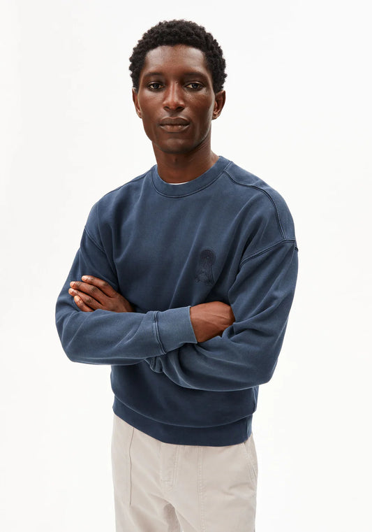 Armedangels - ICONIC Å GMT DYE SWEATSHIRT night sky washed - WERTE FREUNDE