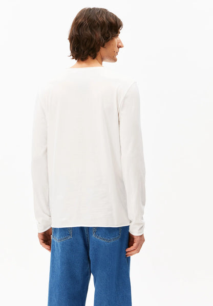 Armedangels - JAAMES BRUSHED LANGARMSHIRT white - WERTE FREUNDE