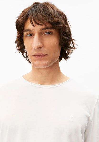 Armedangels - JAAMES BRUSHED LANGARMSHIRT white - WERTE FREUNDE