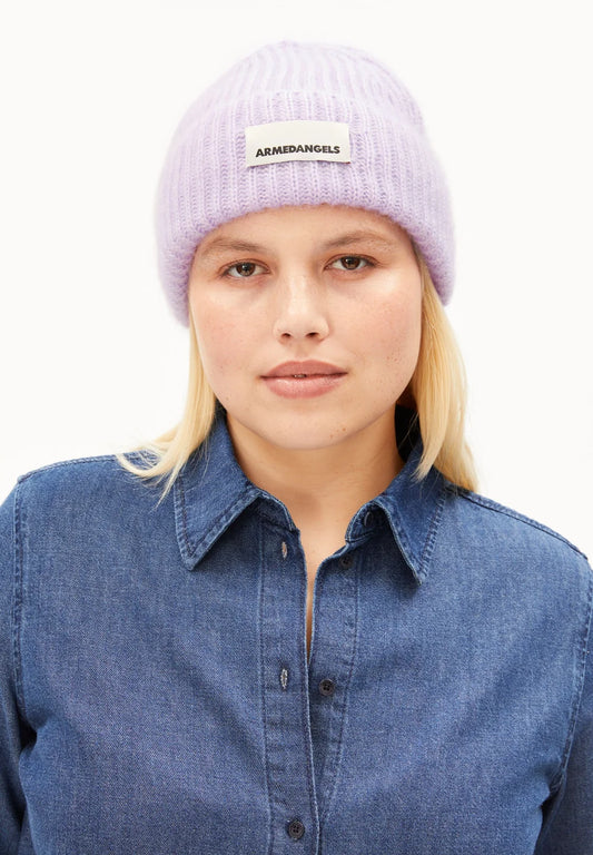Armedangels - MOHAIR BLEND KNIT HAT moonlit lilac