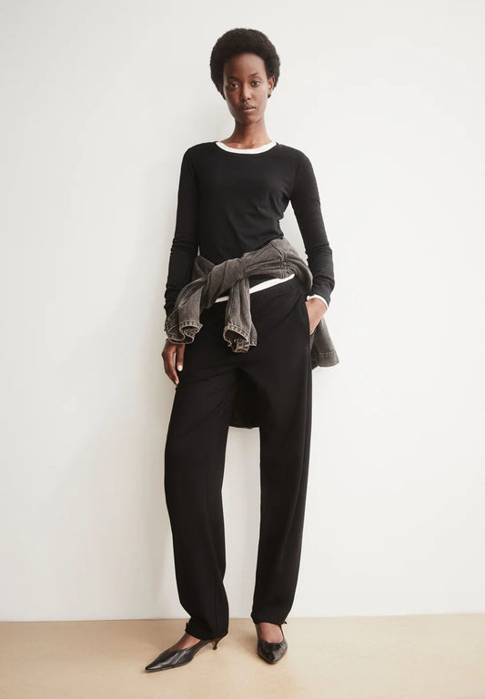 Armedangels - BASIC JERSEY BARREL PANT black