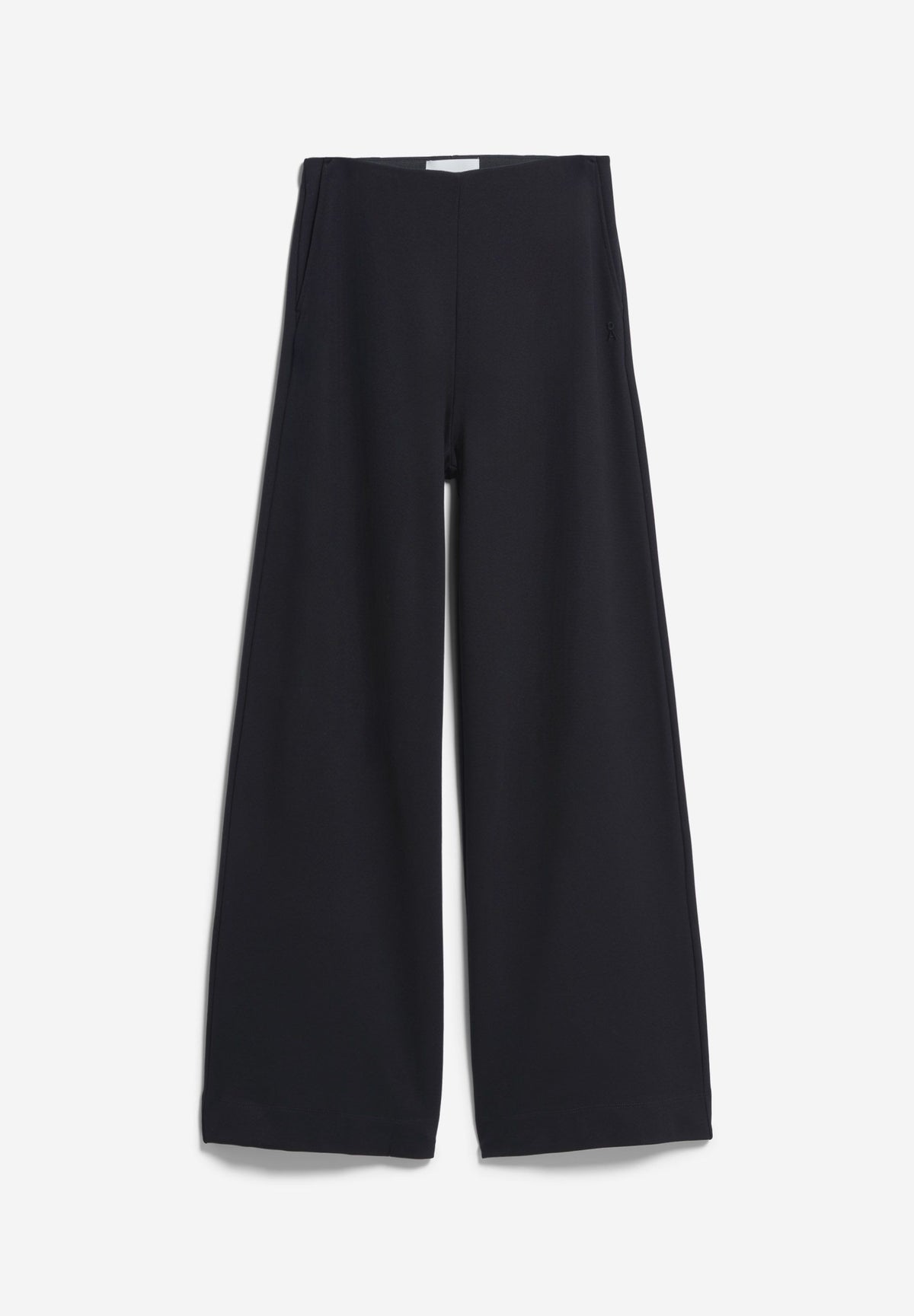 Armedangels - BASIC JERSEY WIDE LEG PANT black - WERTE FREUNDE