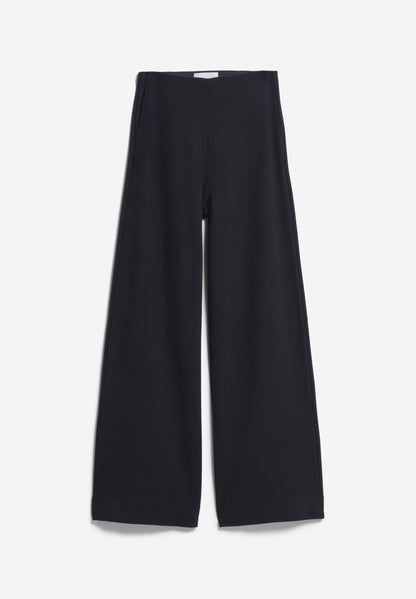 Armedangels - BASIC JERSEY WIDE LEG PANT black - WERTE FREUNDE