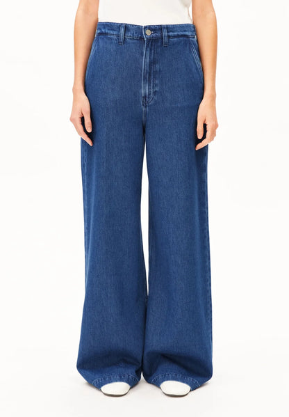 Armedangels - WIDE LEG DENIM PANT bright blue