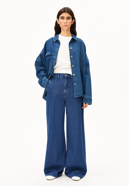 Armedangels - WIDE LEG DENIM PANT bright blue