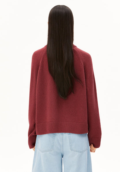 Armedangels - WOOL KNIT SWEATER Strick Pullover velvet ember