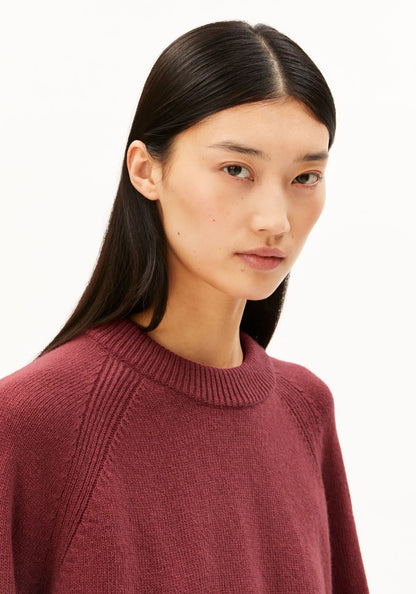 Armedangels - WOOL KNIT SWEATER Strick Pullover velvet ember