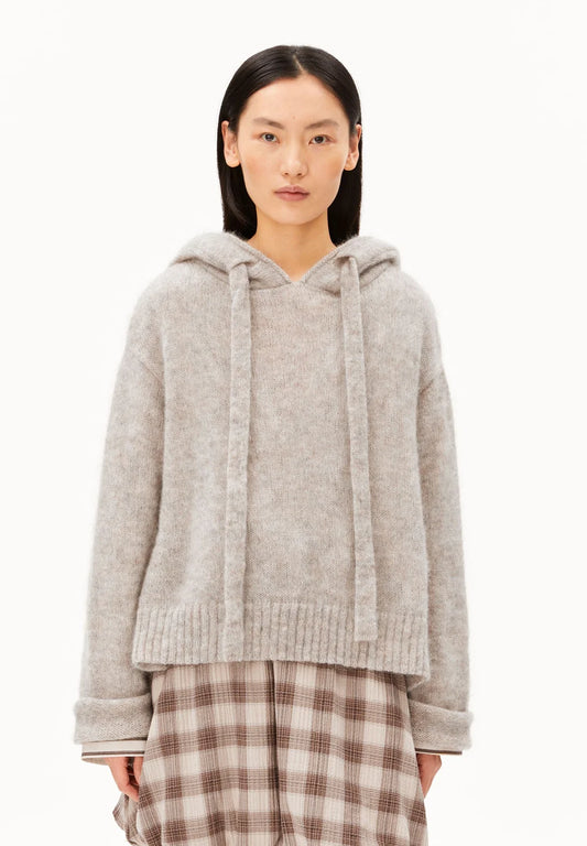 Armedangels - MOHAIR BLEND KNIT HOODY honey melange
