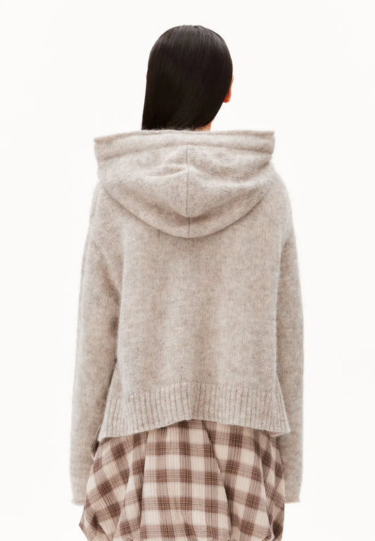 Armedangels - MOHAIR BLEND KNIT HOODY honey melange
