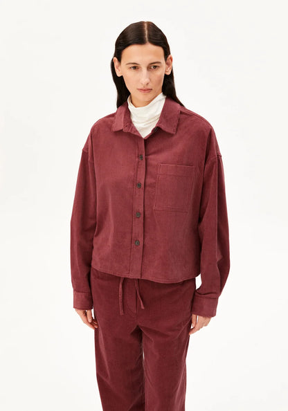 Armedangels - NALAANI CORDUROY BLOUSE Bluse langarm velvet ember