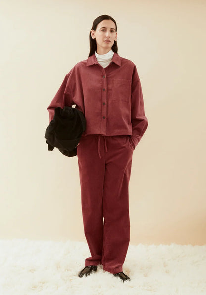 Armedangels - NALAANI CORDUROY BLOUSE Bluse langarm velvet ember