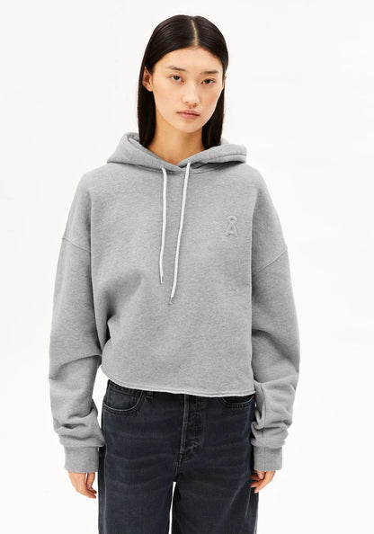 Armedangels - ICONIC Å OPEN EDGE HOODIE Sweat Hoodie silver melange