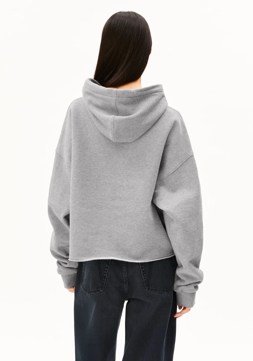 Armedangels - ICONIC Å OPEN EDGE HOODIE Sweat Hoodie silver melange