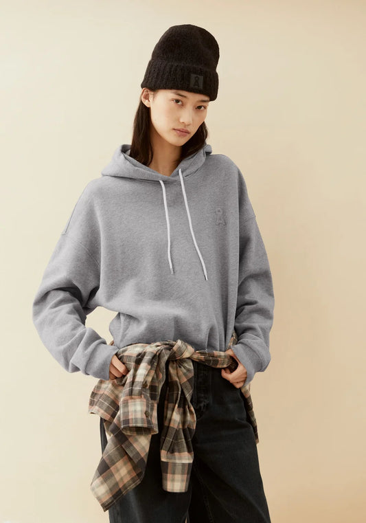 Armedangels - ICONIC Å OPEN EDGE HOODIE Sweat Hoodie silver melange