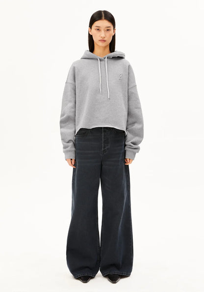 Armedangels - ICONIC Å OPEN EDGE HOODIE Sweat Hoodie silver melange