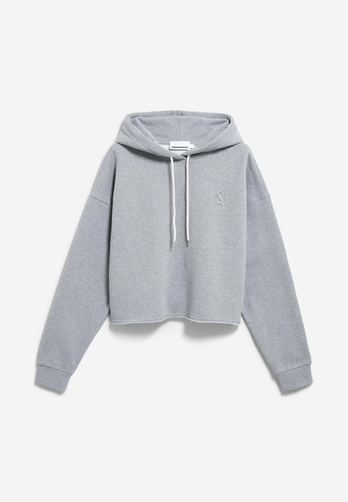 Armedangels - ICONIC Å OPEN EDGE HOODIE Sweat Hoodie silver melange - WERTE FREUNDE