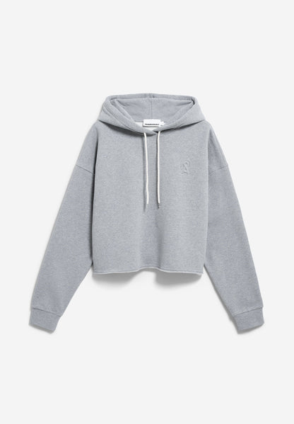 Armedangels - ICONIC Å OPEN EDGE HOODIE Sweat Hoodie silver melange - WERTE FREUNDE