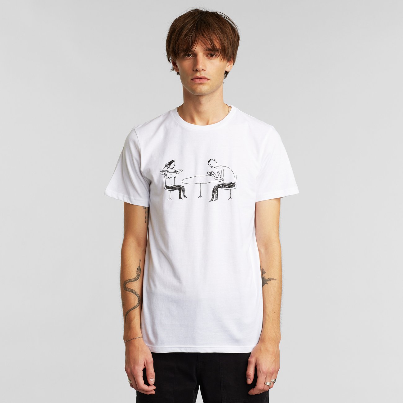 DEDICATED - T-shirt Stockholm Phoney Date White