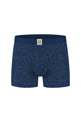A-dam - Boxer Brief Navy Mountains Blue - WERTE FREUNDE