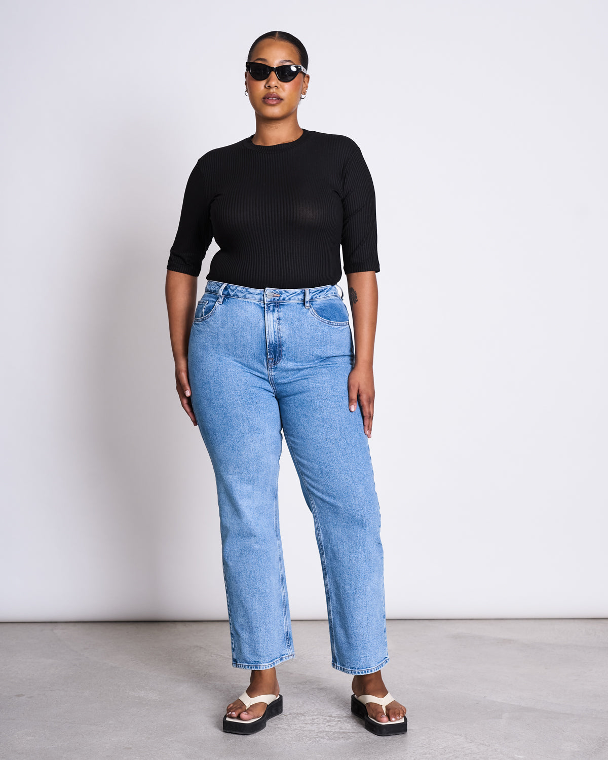 JAN N JUNE - NINA TENCEL™ LYOCELL RIB T-Shirt black