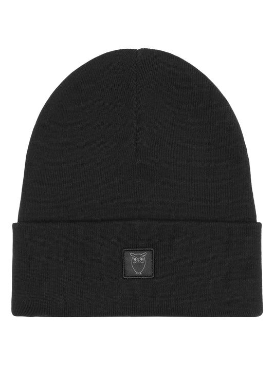 KCA - Knitted rib beanie - Vegan Black Jet