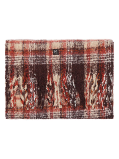 KCA - Checked scarf - GRS Vegan Brown check