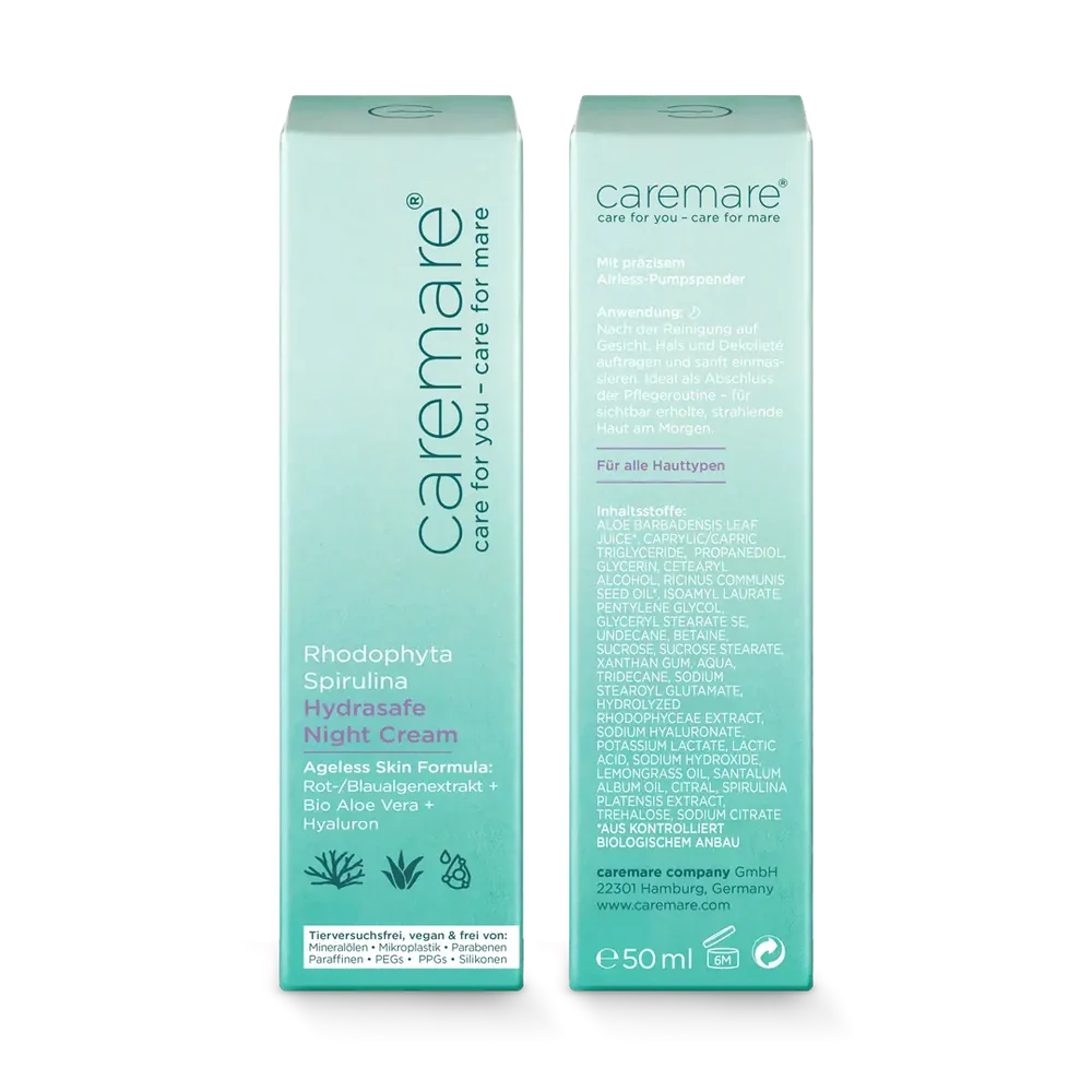 caremare - Hydrasafe Night Cream Rhodophyta Spirulina 50ml