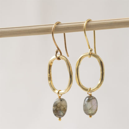 a beautiful story - Graceful Labradorite goldfarbig Earrings