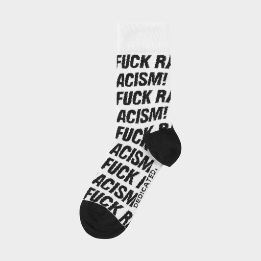 DEDICATED - Socks Sigtuna Fuck Racism Pattern White