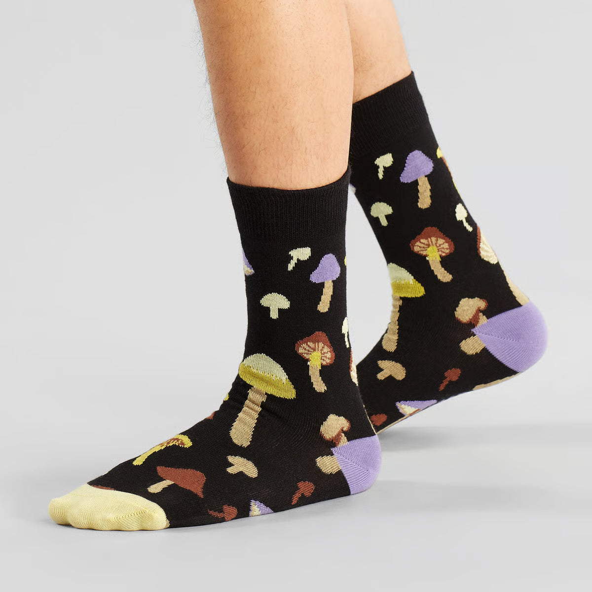 DEDICATED - Socks Sigtuna Mushrooms Black - WERTE FREUNDE